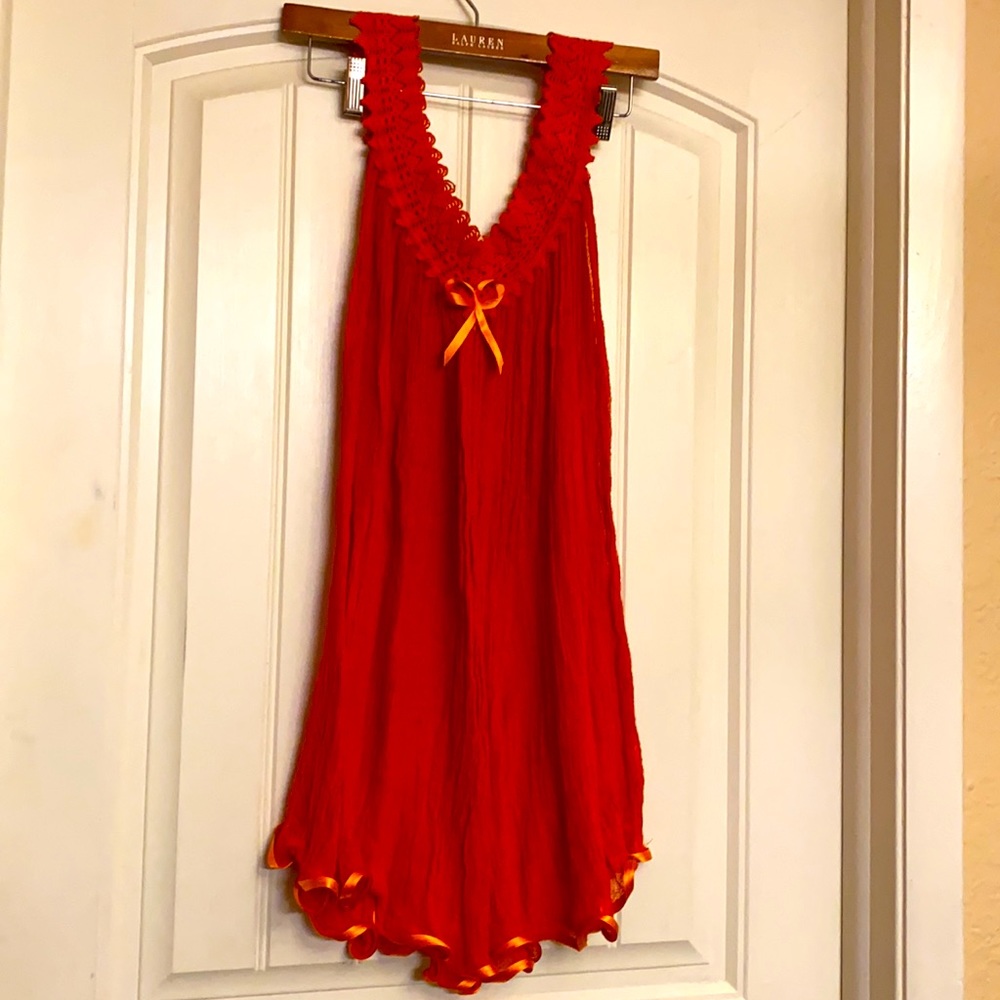 Red Gauze Dress.